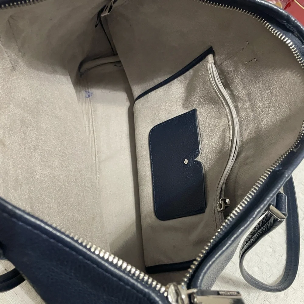 Kate Spade Midnight Blue Textured Leather Accessory~ Professional on the go‎